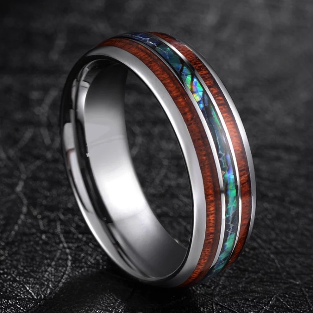NWOT Tungsten carbide stainless steel ring - Picture 2 of 3
